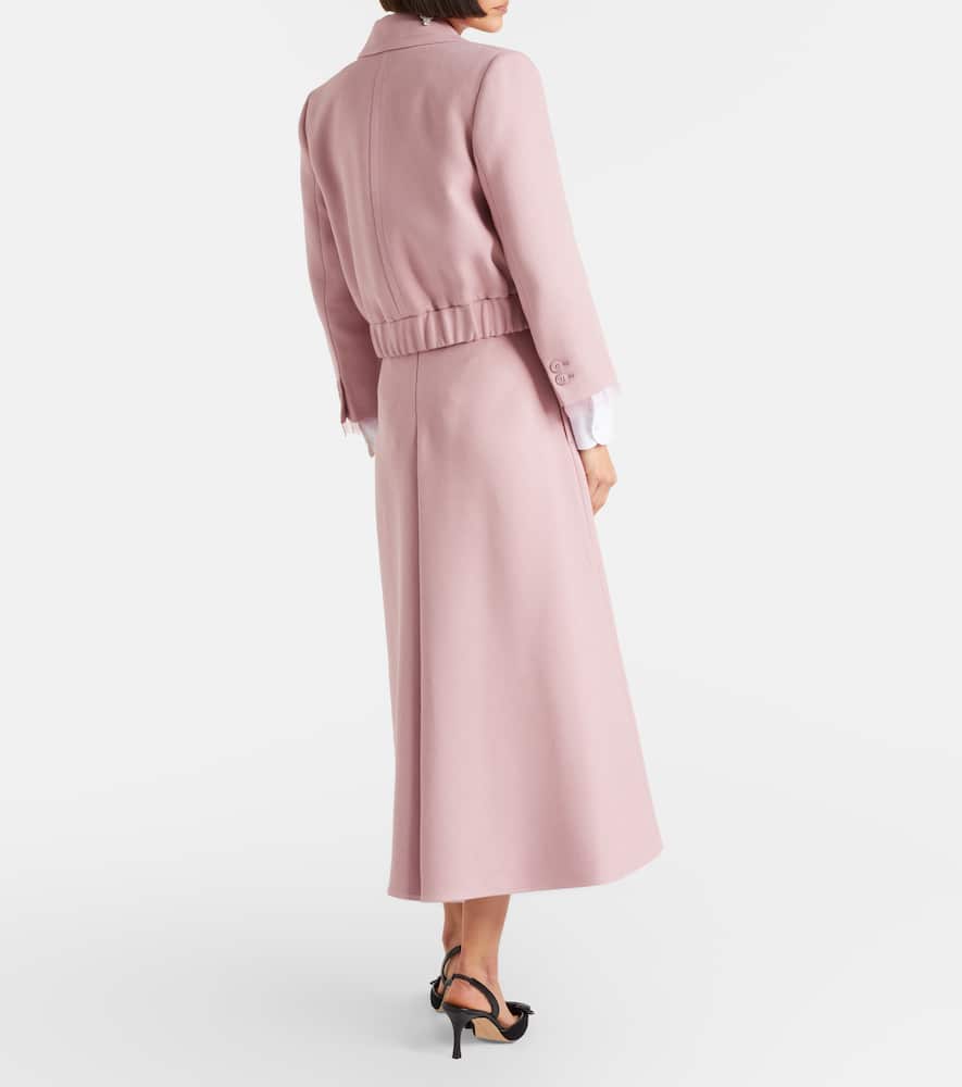 Dorothee Schumacher Layered Coolness High-rise Midi Skirt In Pink