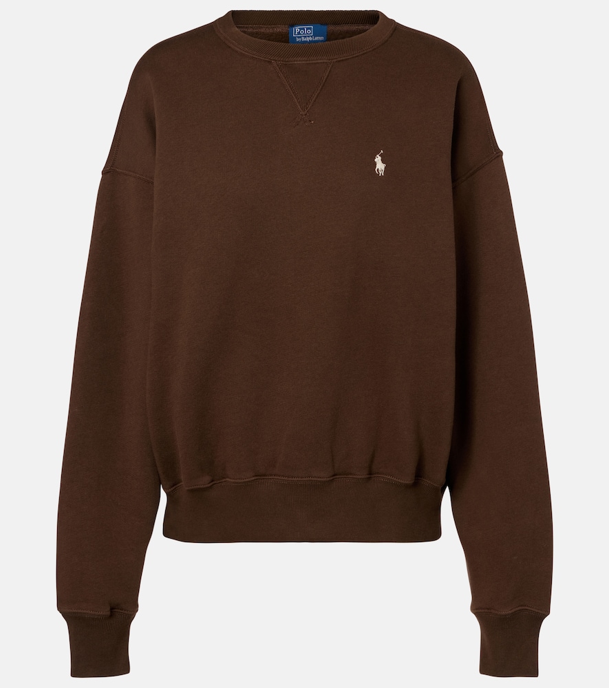 Polo Ralph Lauren Women's Brown Logo Cotton-Blend Jersey Sweatshirt UK Size 16 - Mytheresa
