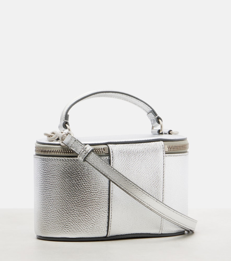  Valentino Garavani Valentino Garavani Schultertasche Vlogo Mini Aus Metallic-leder 