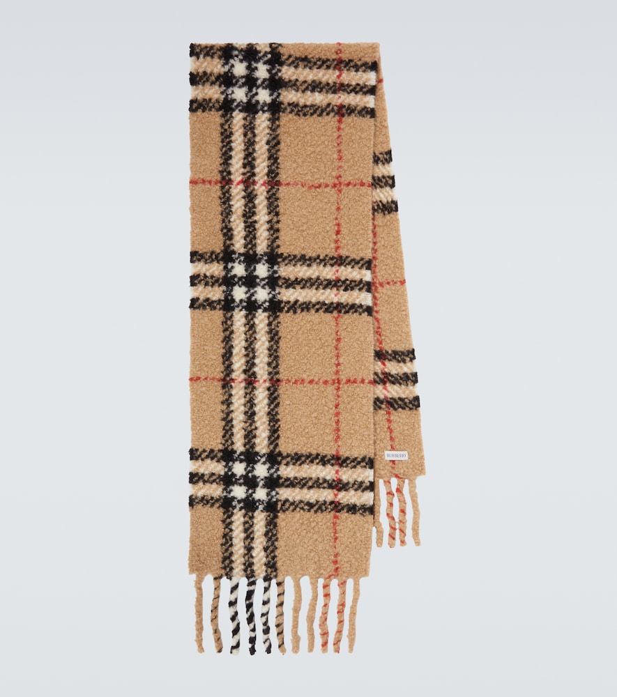 Burberry Check wool-blend bouclé scarf