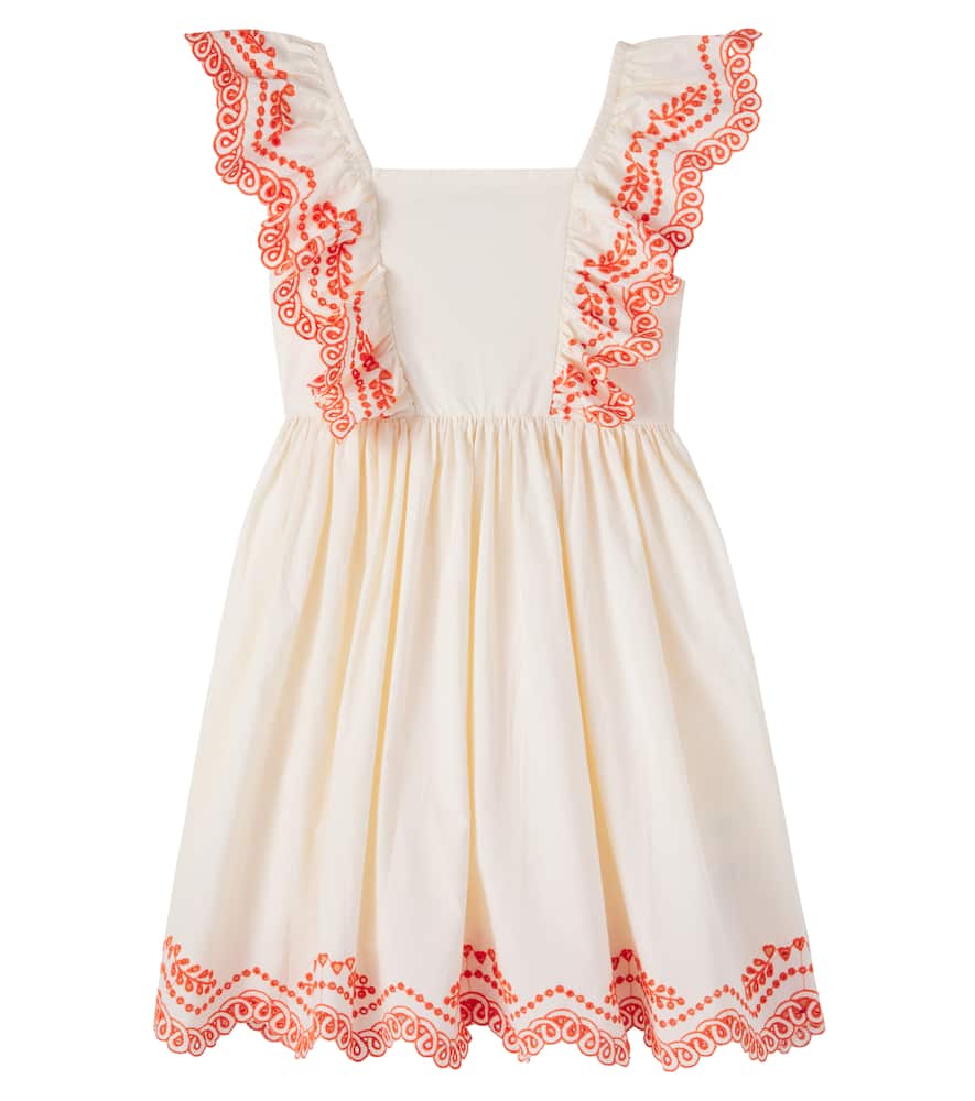 Abito Clementine in cotone con ruches