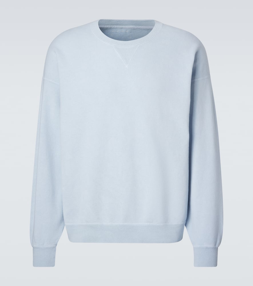 Visvim Jumbo Cotton Jersey Sweatshirt In Blue