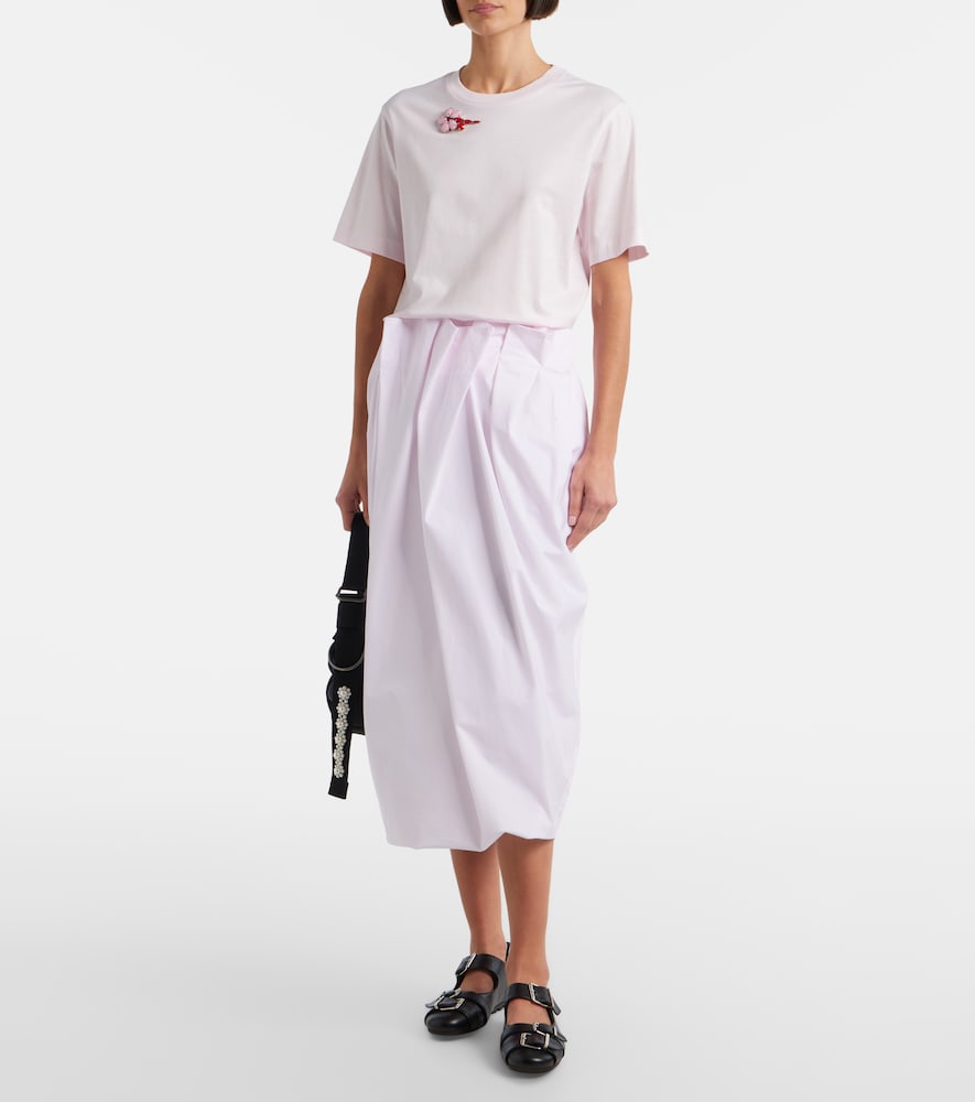  Simone Rocha Simone Rocha Embellished Cotton Jersey T-shirt 