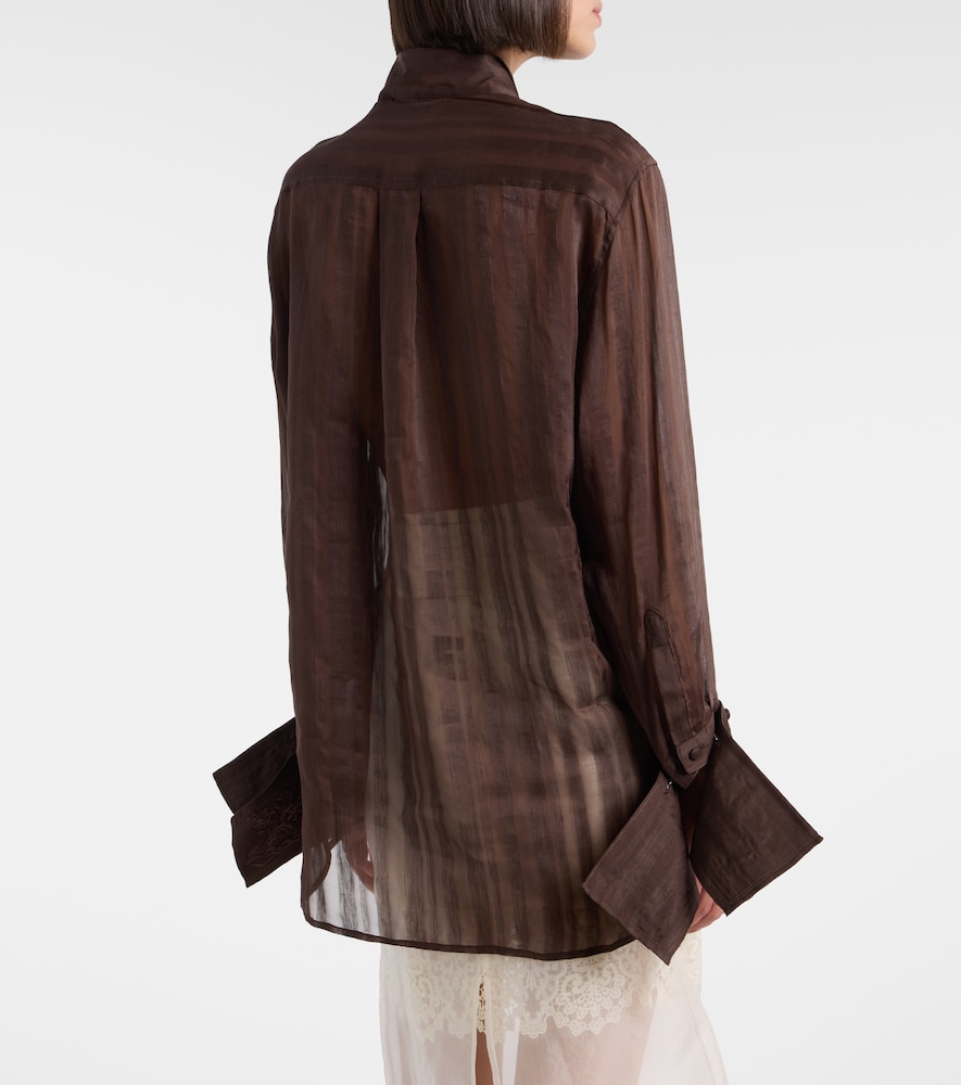  Xu Zhi Xu Zhi Embroidered Linen And Silk Shirt 