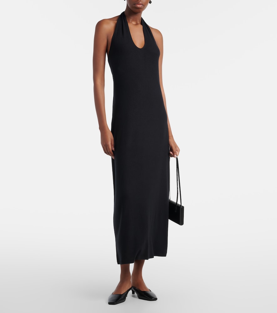 Leset Lauren halterneck jersey midi dress