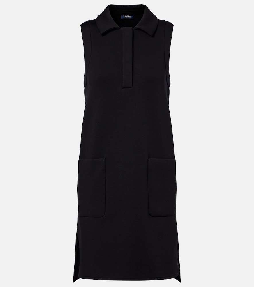 's Max Mara Saggina Cotton-blend Jersey Polo Dress In Black