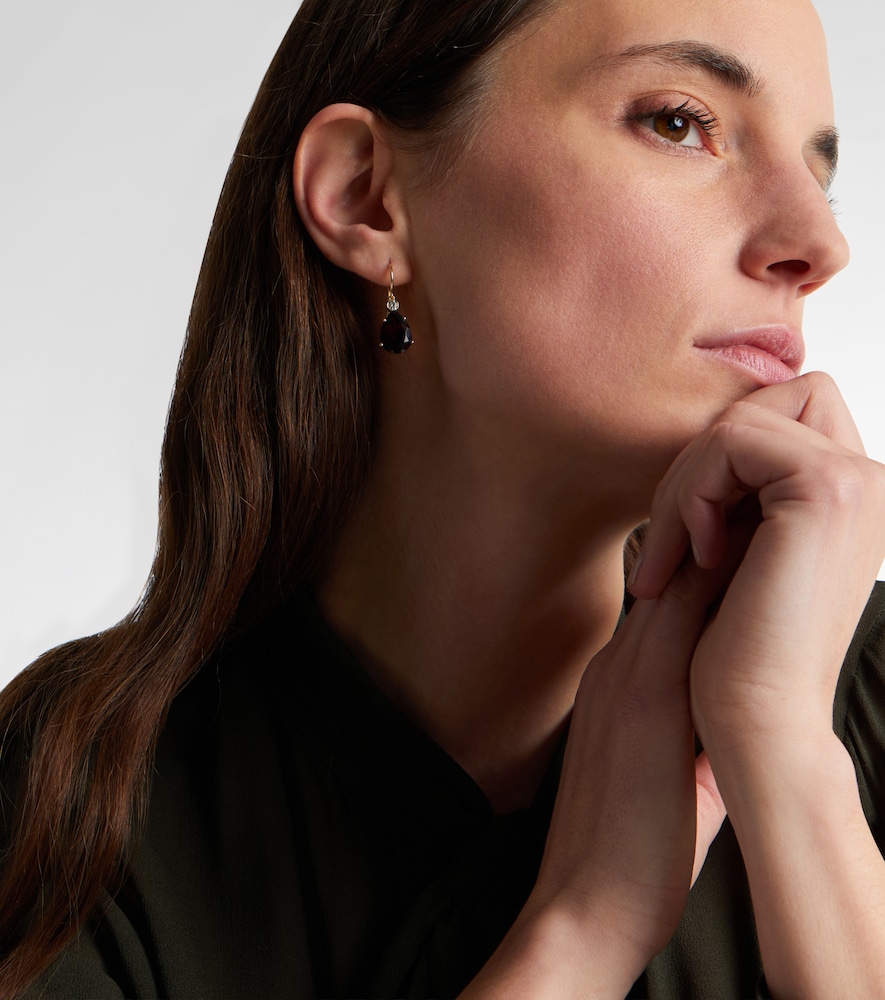 Ileana Makri 14kt gold earrings with garnets and diamonds