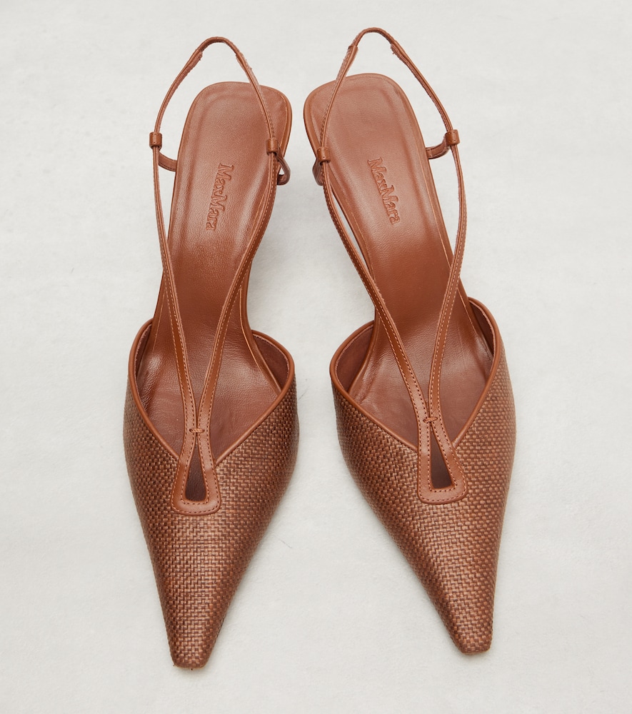  Max Mara Max Mara Slingback-pumps Mit Leder 