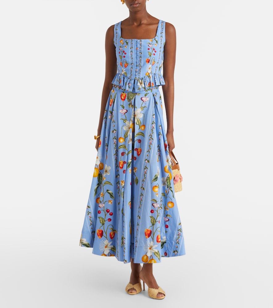 Agua by Agua Bendita Delta printed cotton maxi skirt