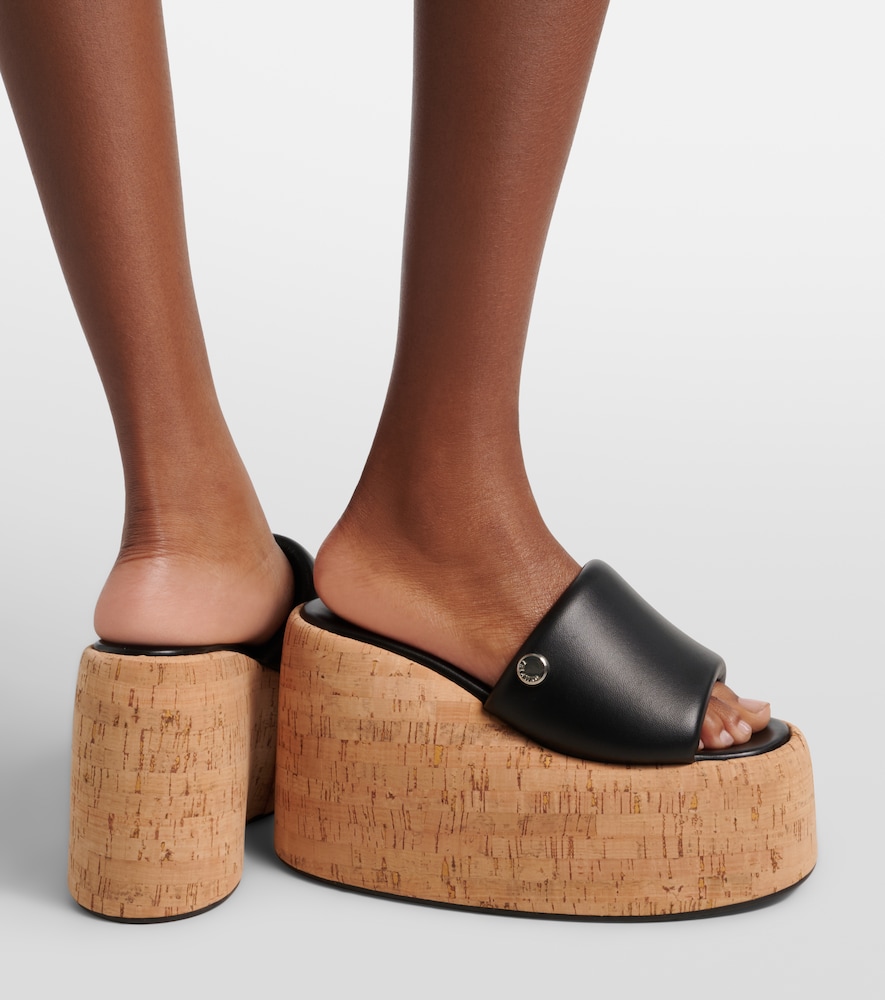 Mochi Leather Platform Slides
