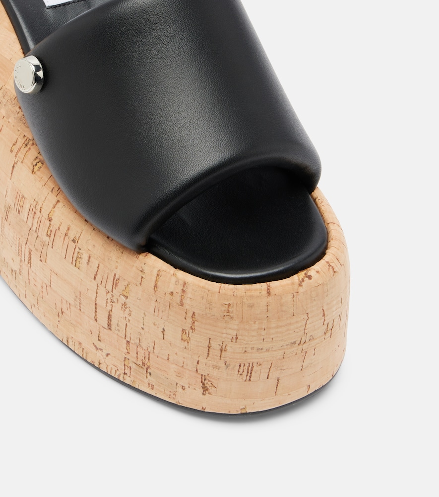  The Attico The Attico Mochi Leather Platform Slides 