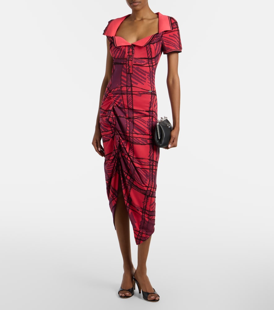 Vivienne Westwood Long Monday checked cotton polo dress