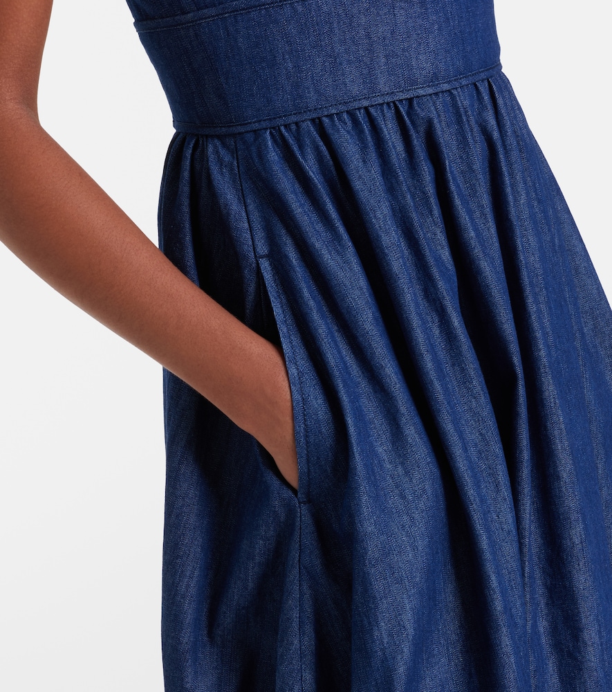  Zimmermann Zimmermann Midikleid Mahon Aus Denim 
