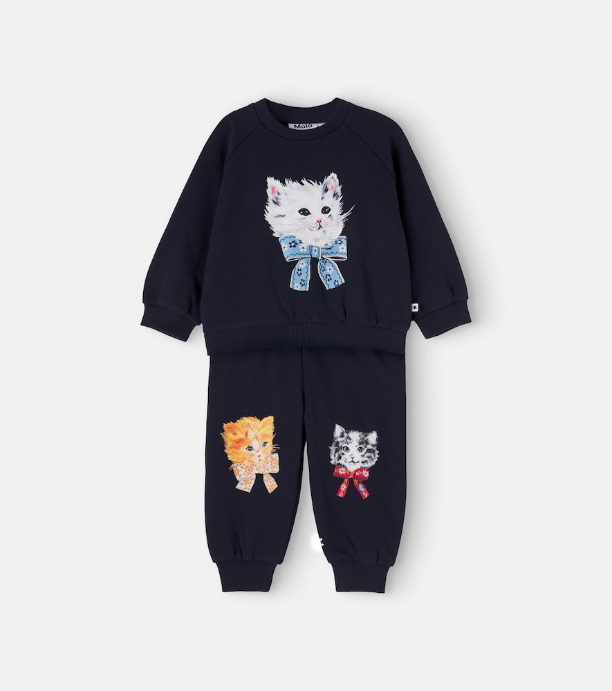 Baby – Set felpa e pantaloni sportivi in cotone