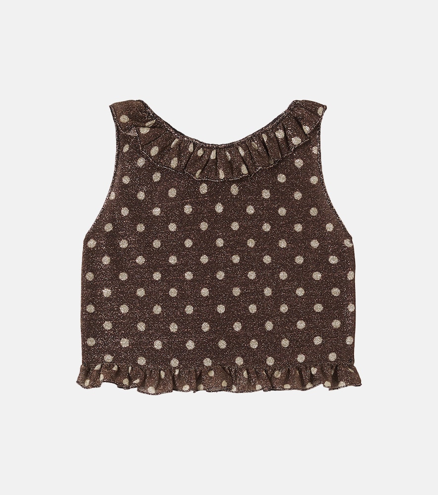  Oseree Kids Osã©ree Kids Osemini Lumiã¨re Polka-dot Ruffled Top 