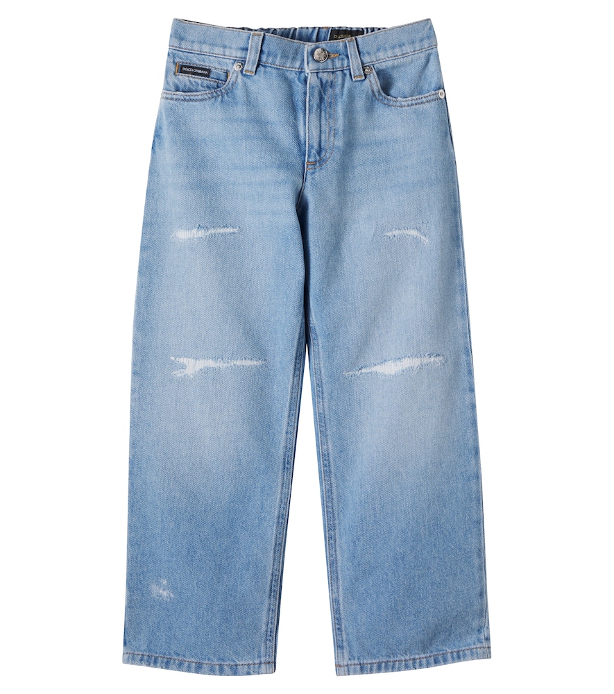 Dolce&Gabbana Kids Blue Distressed Jeans Y Size 4 - Mytheresa