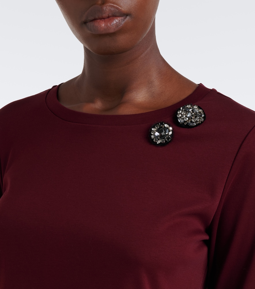'S Max Mara Embellished Cotton-Jersey T-Shirt