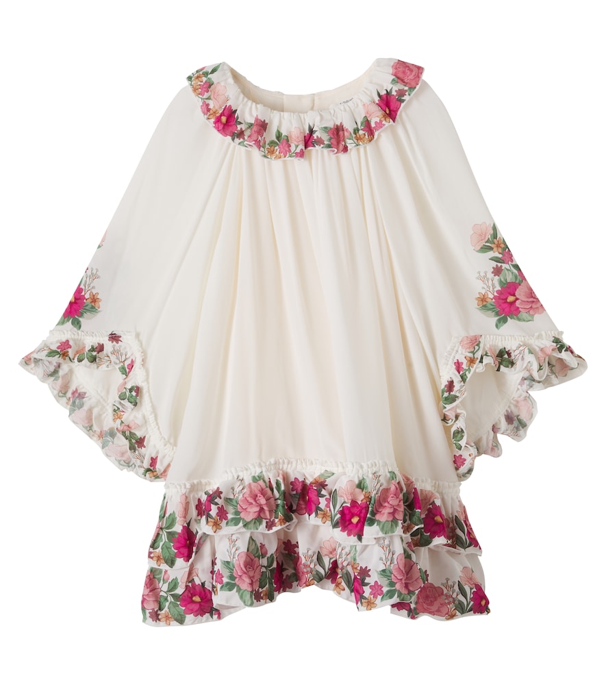 Chloe Kids Multicoloured Floral Ruffled Tiered Dress Y Size 4 - Mytheresa