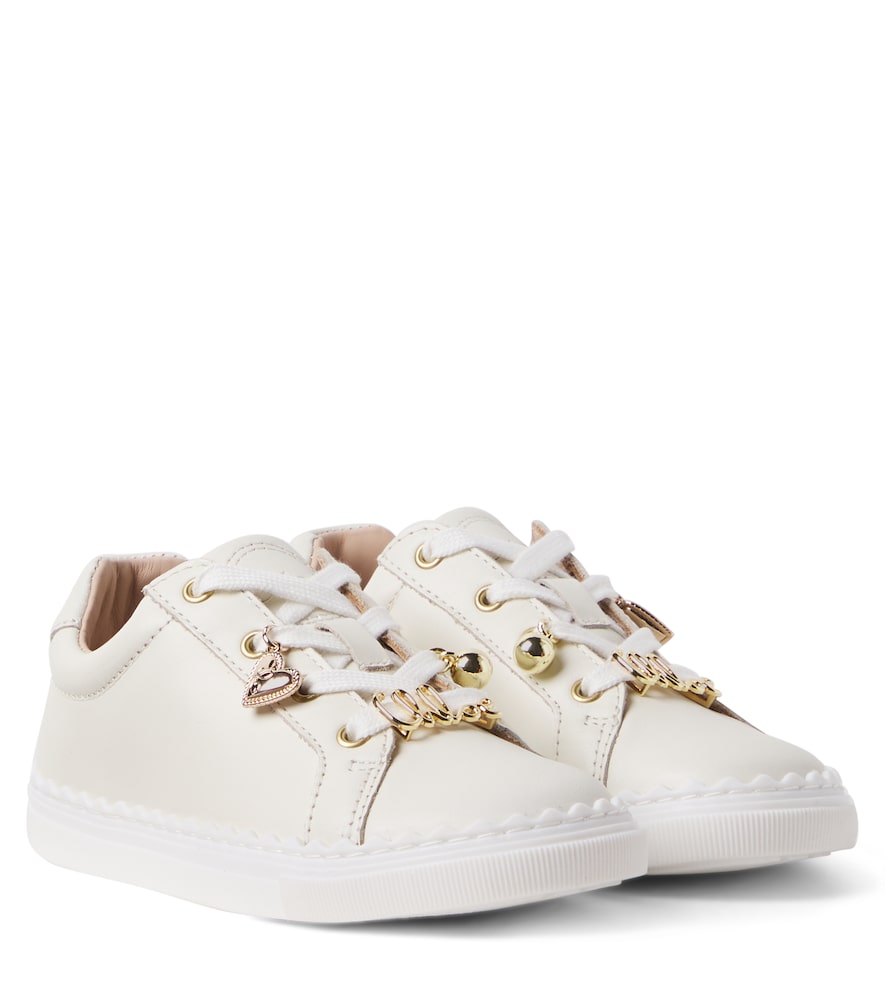 Chloé Kids Verzierte Sneakers aus Leder