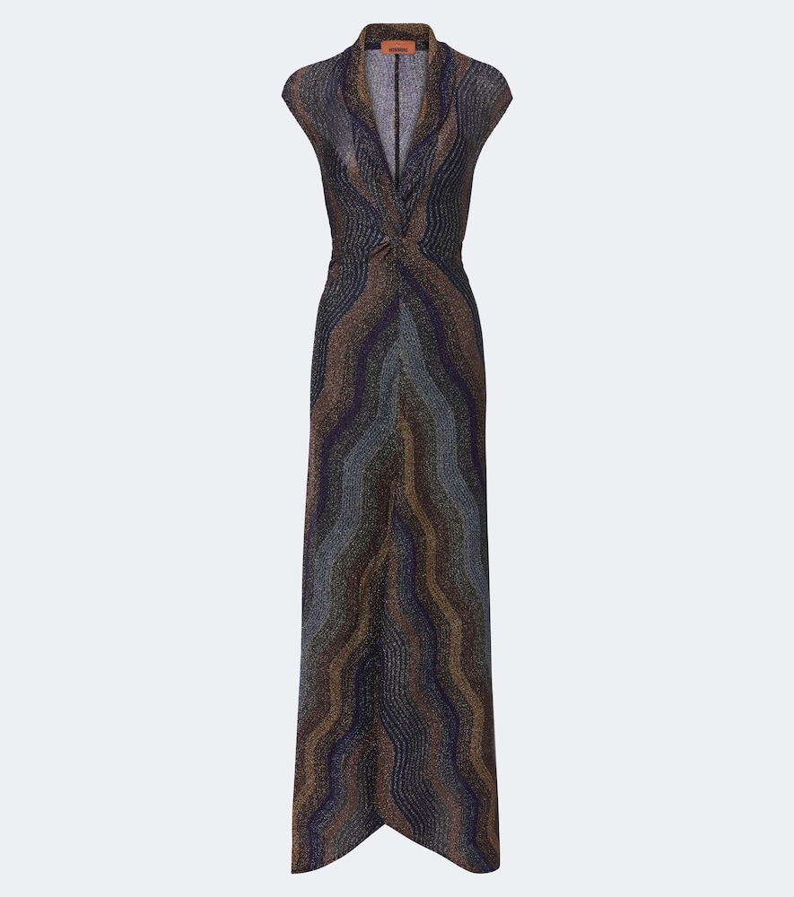 Missoni Knitted Lamé Maxi Dress In Multicoloured
