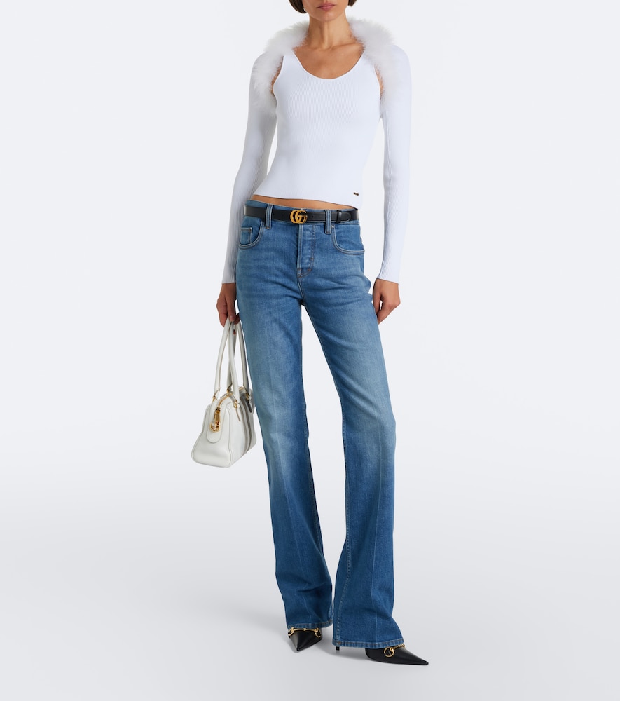 Mid-Rise Flared Jeans