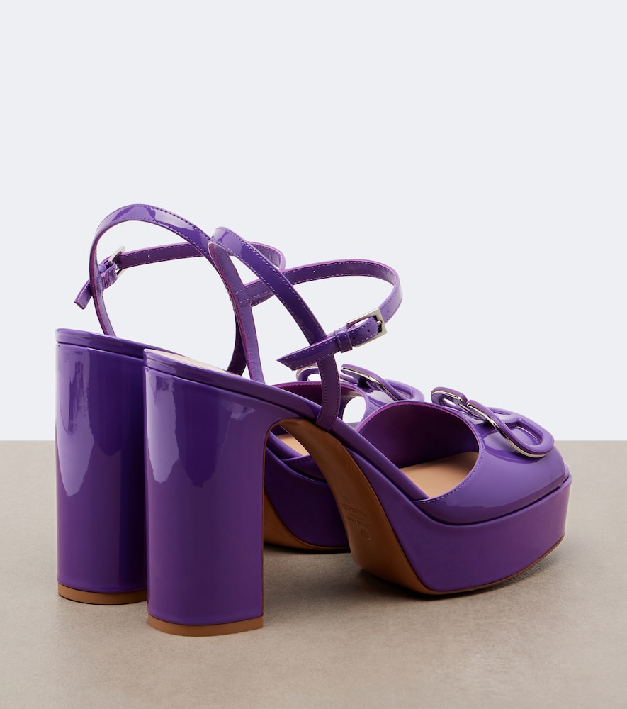 Garavani Vlogo Patent Leather Platform Sandals