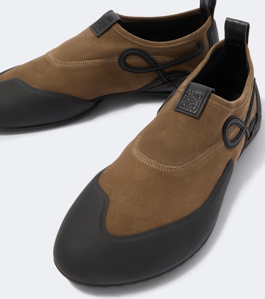 Grip Aqua Suede Slip-On Shoes