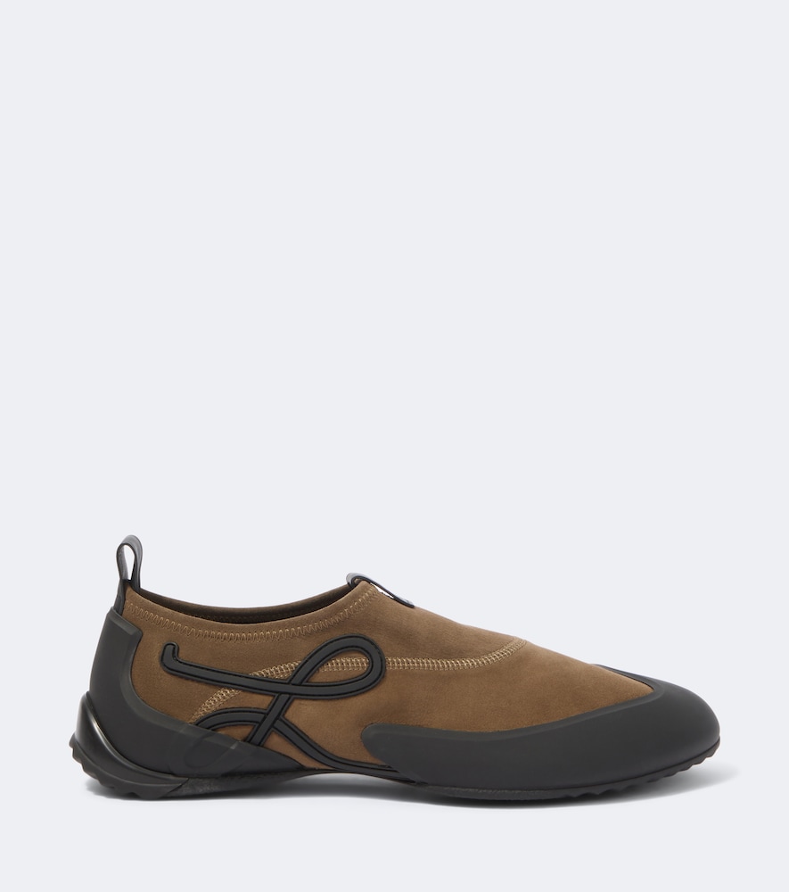 Grip Aqua Suede Slip-On Shoes