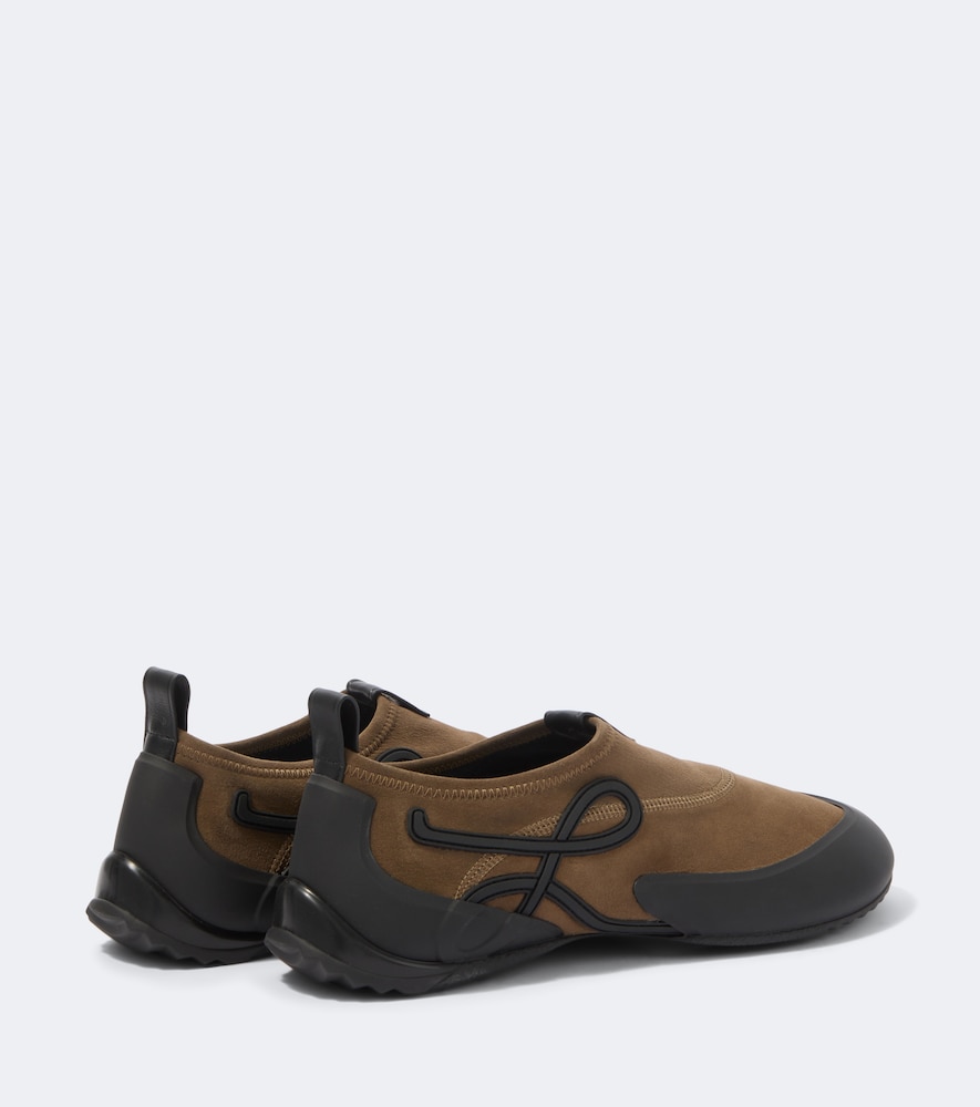 Grip Aqua Suede Slip-On Shoes