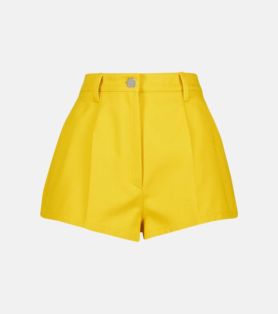 Prada High-rise cotton drill shorts