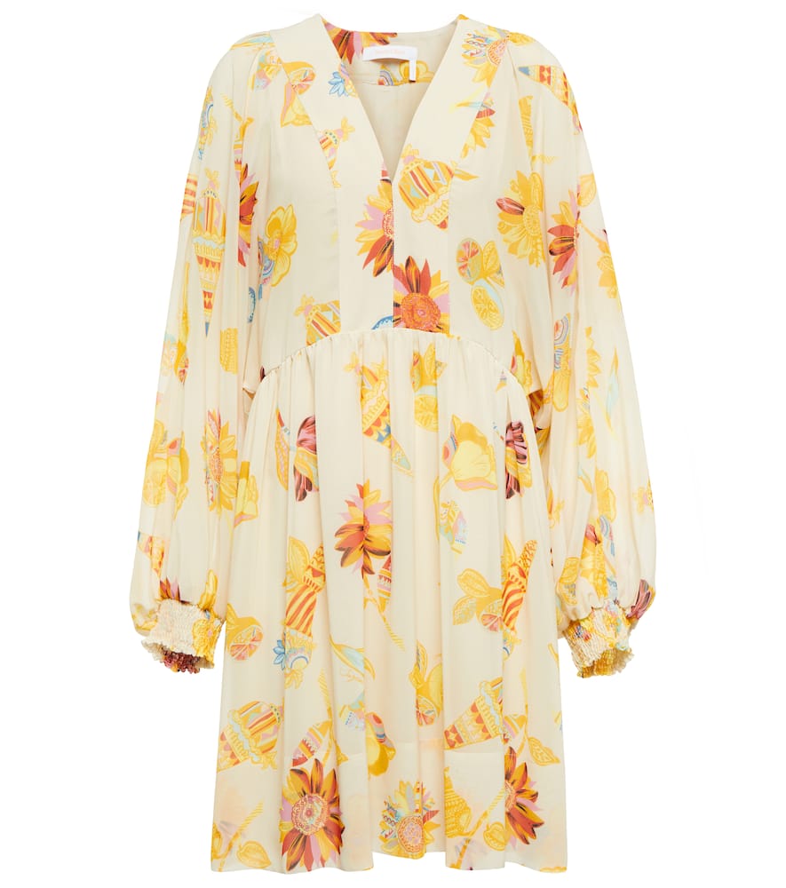 See By Chloé Printed georgette minidress