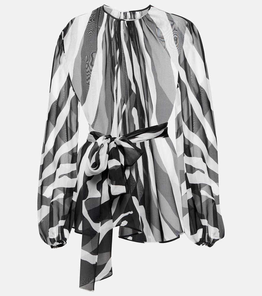 Dolce & Gabbana Zebra-print belted blouse