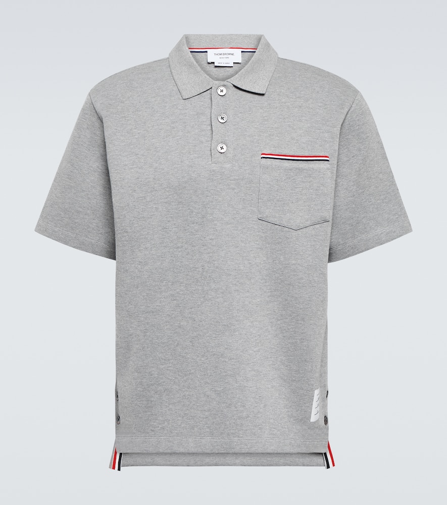 THOM BROWNE COTTON PIQUÉ POLO SHIRT