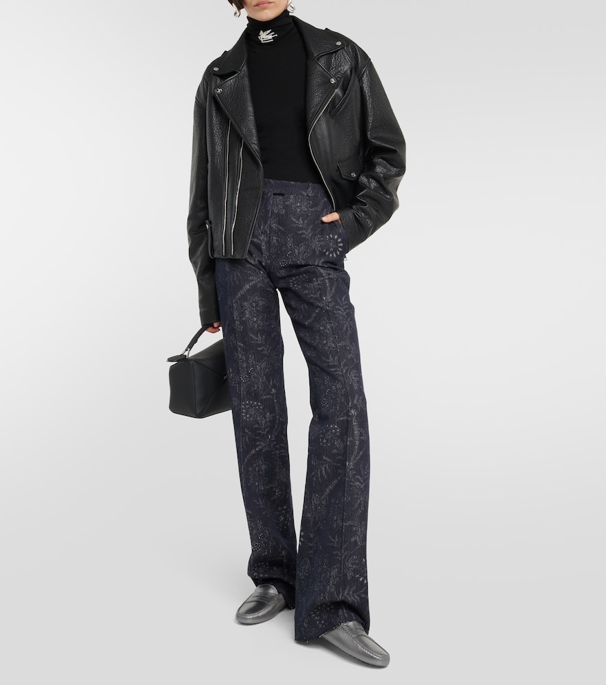 Tod's Metallic leather moccasins