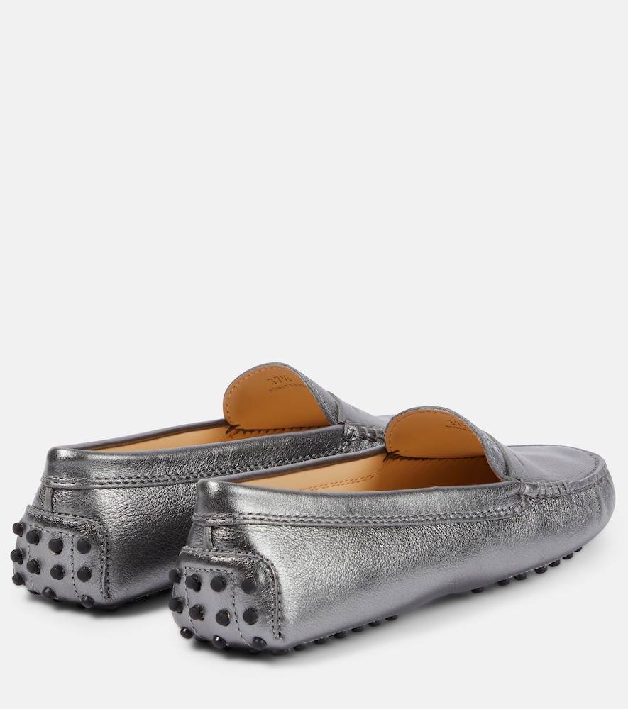  Tod's Tod's Metallic Leather Moccasins 