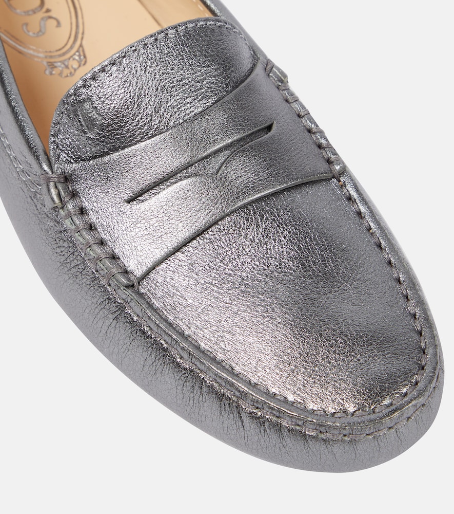  Tod's Tod's Metallic Leather Moccasins 