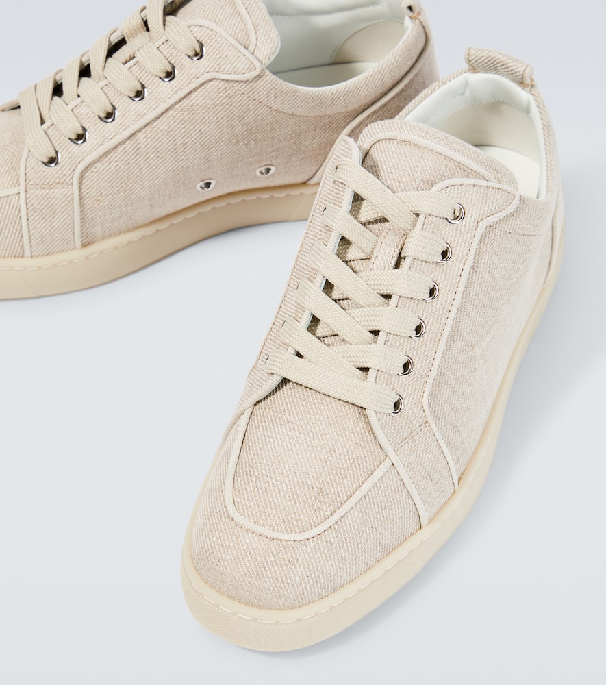 Shop Christian Louboutin Rantulow Orlato Canvas Sneakers In Beige