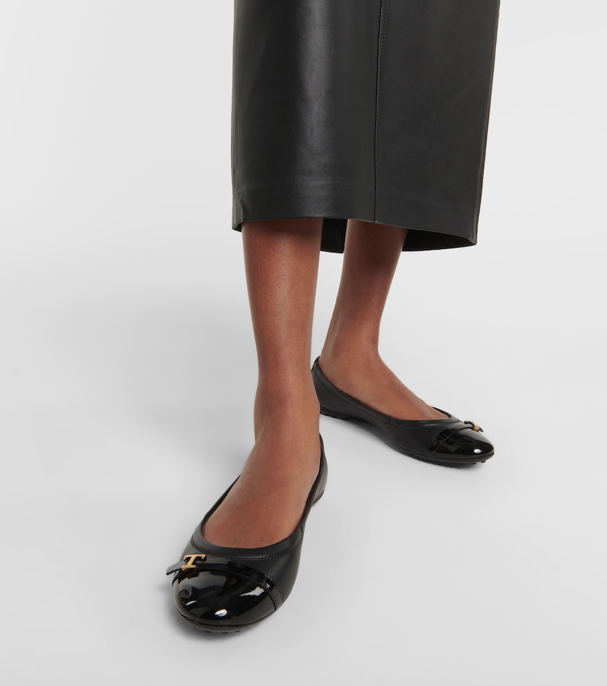  Tod's Tod's Bubble Leather Ballet Flats 