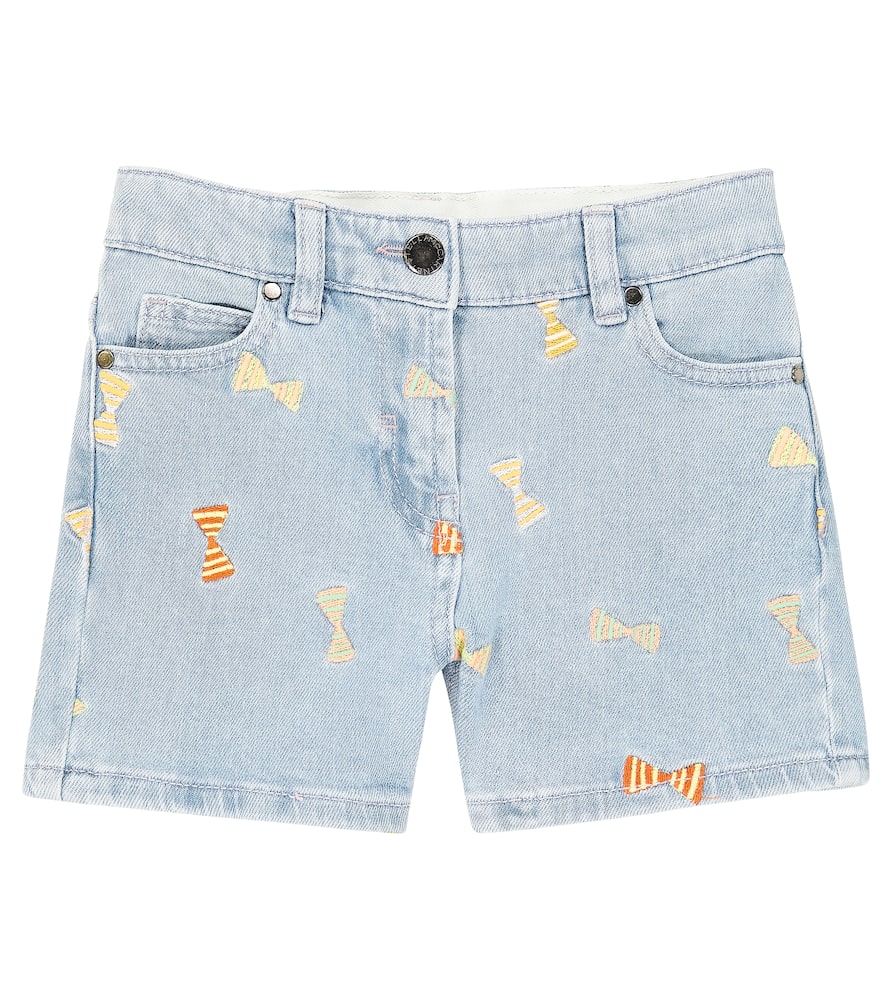 Stella McCartney Kids Embroidered denim shorts