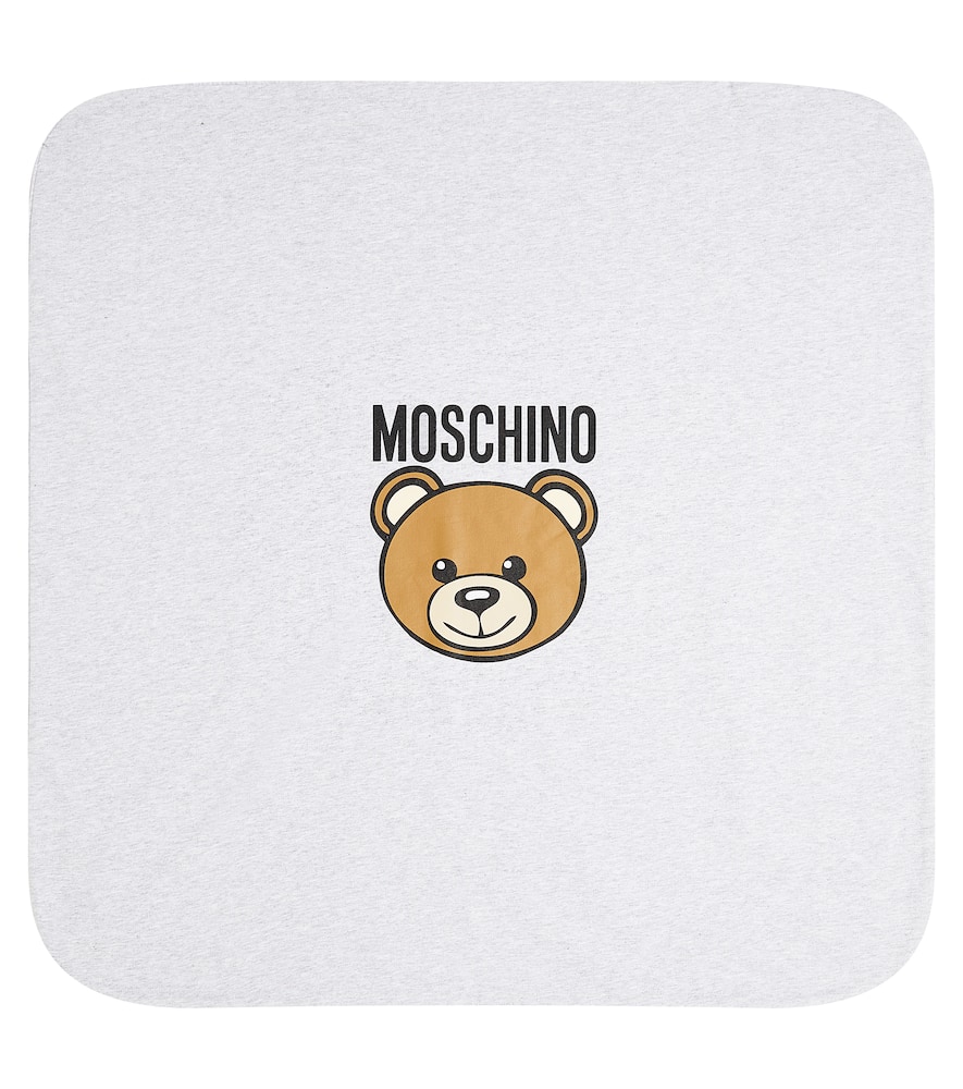 Moschino Kids Baby Teddy Bear cotton blanket