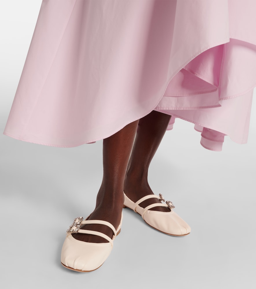 Crystal-Embellished Ballet Flats