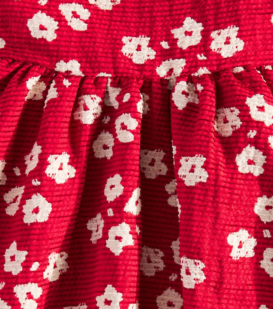 Tartine Et Chocolat Floral Jacquard Dress In Red