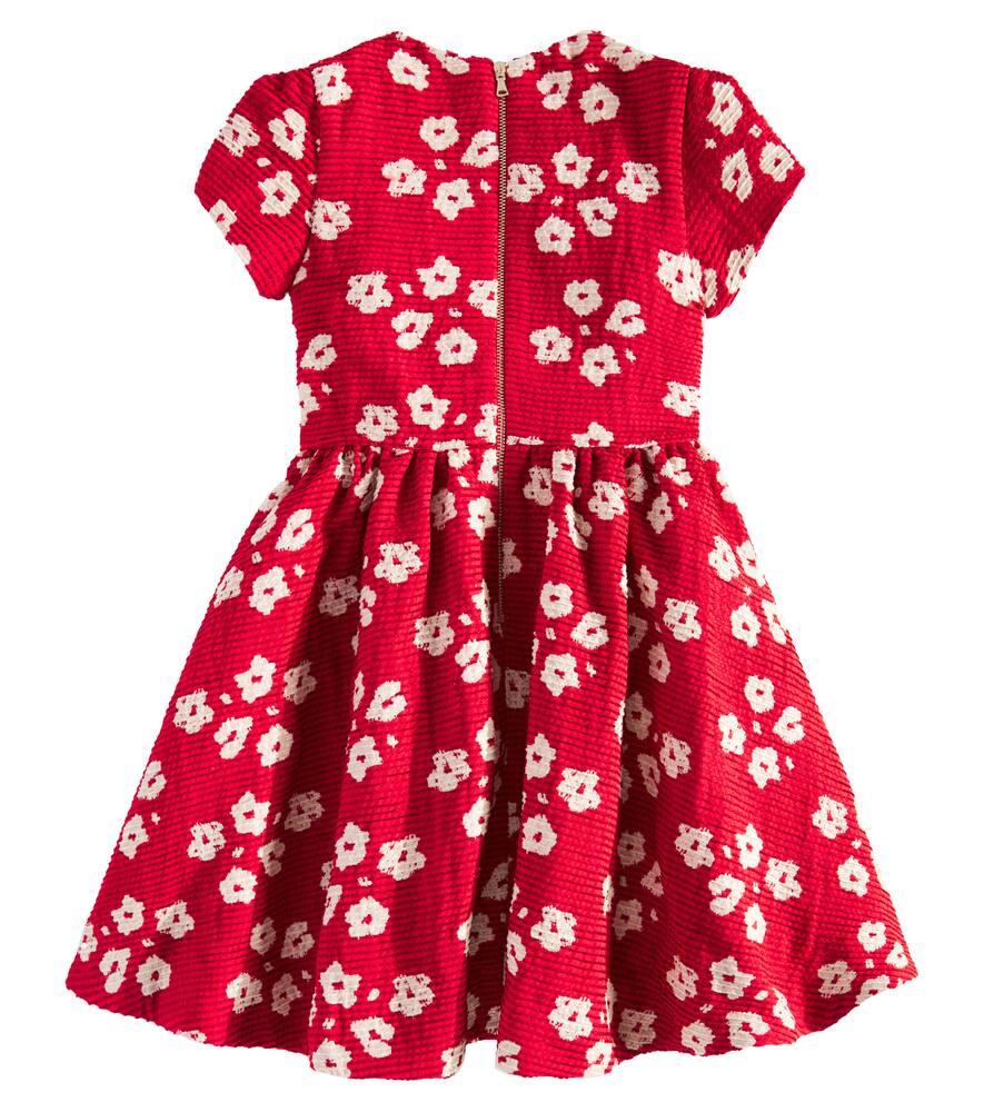 Tartine Et Chocolat Floral Jacquard Dress In Red