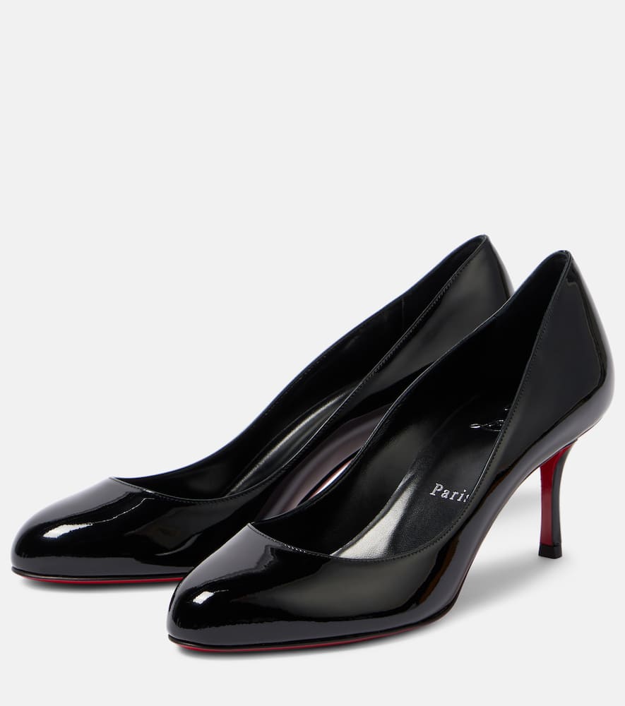 Christian Louboutin Dolly 70 Patent Leather Pumps In Black