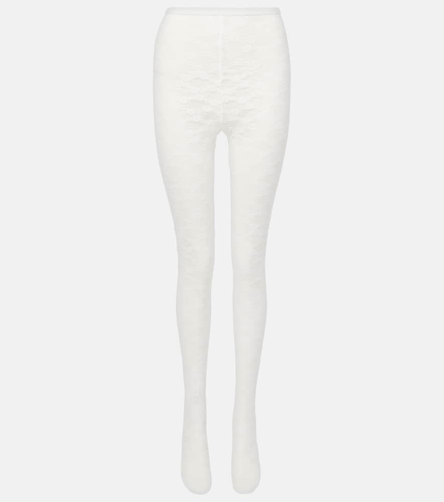 Floral lace tights