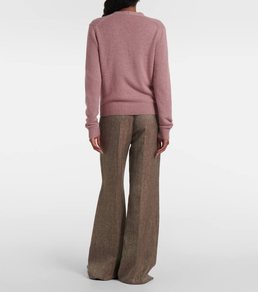 Loro Piana Parksville Baby Cashmere V-neck Cardigan In Pink
