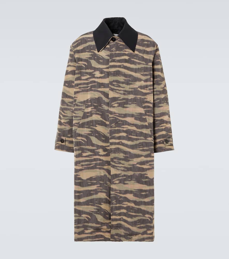 Jil Sander Camouflage crêpe de chine car coat