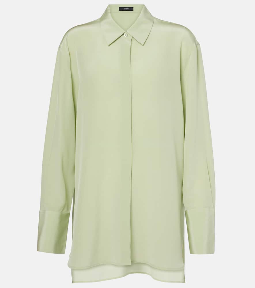Joseph Bold Silk Crêpe Shirt In Green
