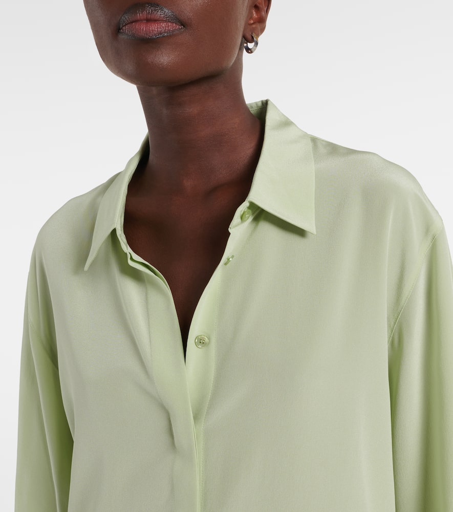 Joseph Bold Silk Crêpe Shirt In Green