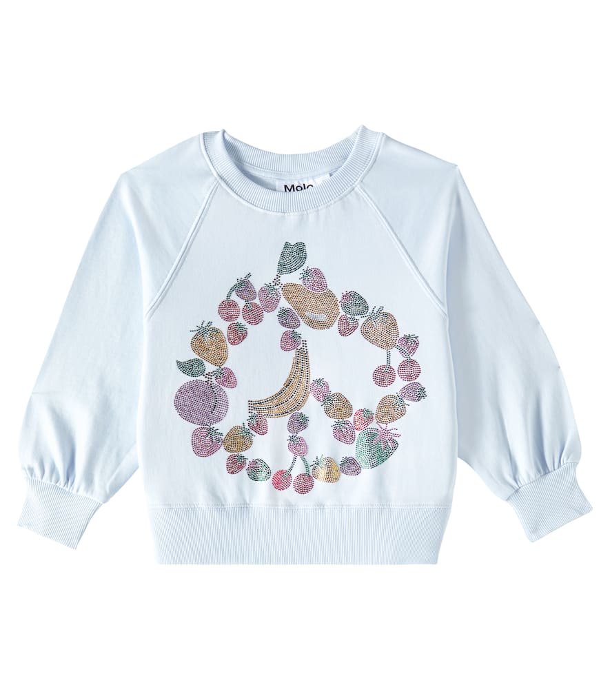 Molo Marilee Glitter Cotton Jersey Top In Multicolor